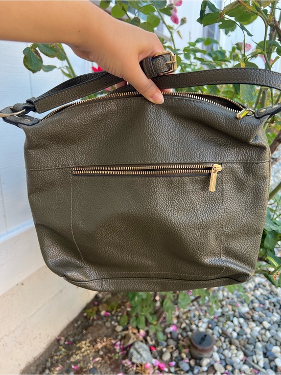 Handbags - A New Day Olive Green Pebbled Leather Shoulder Bag - Classic Women's Crossbody
